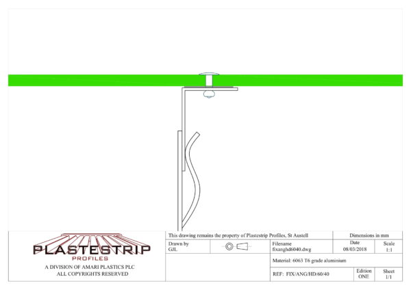 Plastestrip L Rails for Intermediate Panel Supports