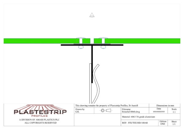 Plastestrip FastFrame Aluminium Tee Rail