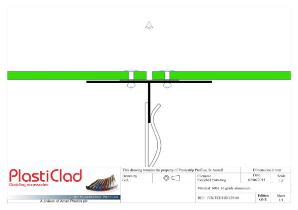 Plastestrip FastFrame Aluminium Tee Rail